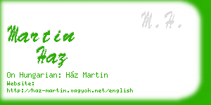 martin haz business card